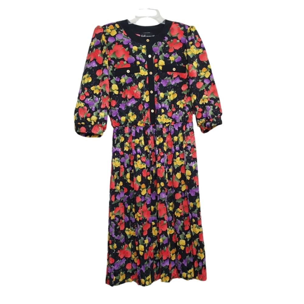 Vintage Breli Originals Floral Print Dress